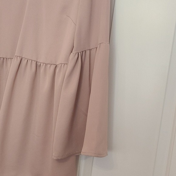 Halogen Bow Back Flare Sleeve Blouse Mauve & Black Size XS - Picture 5 of 9